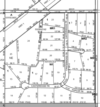 Bridlewood Estates Lot Map