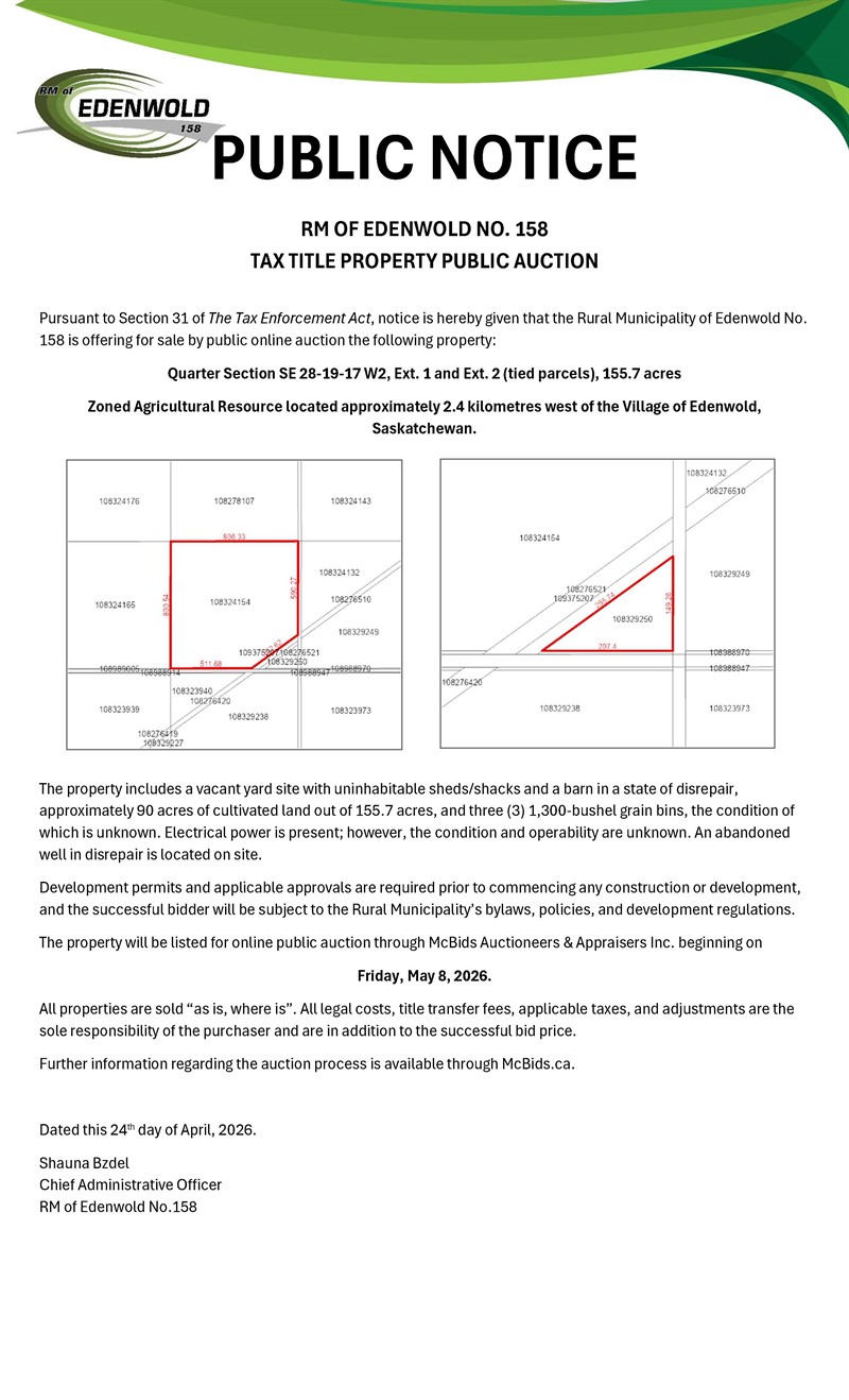 Public Notice -Tax Title Property Auction